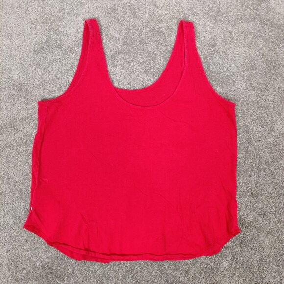 Vans Women's Top Size XL Red Cotton Scoop Neck Summer Lightweight Beach Comfy - Picture 3 of 7